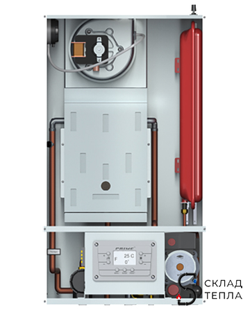 Котел газовый настенный Лемакс PRIME - 12 кВт (стальной, двухконтурный). Вид 5.