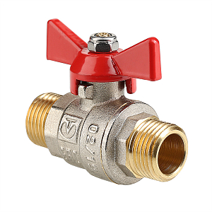 Кран шаровой полнопроходной VALTEC BASE - 1/2" (НР/НР, ручка-бабочка красная, 2шт) Кран шаровой полнопроходной VALTEC BASE - 1/2' (НР/НР, ручка-бабочка красная, 2шт)