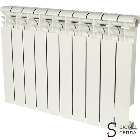 Радиатор алюминиевый ROMMER Profi 500 - 10 секций. Вид 1.