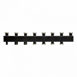 Коллектор котельной разводки Rommer - 1'1/2 на 4(6) контуров 1'1/2 (до 85 кВт, черная сталь)