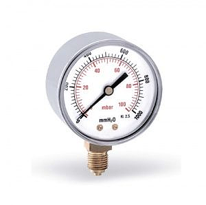 Манометр радиальный WATTS F+R260 (MRSC) - 3/8' (для газа, D-80 мм, шкала 0-60 мбар, логотип FIMET)