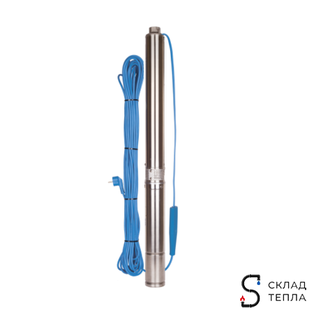 Насос скважинный Aquario ASP 1E-55-75 - 0,7 кВт (однофазный, Hmax 60 м, Qmax 50 л/мин, кабель 35 м). Вид 1.