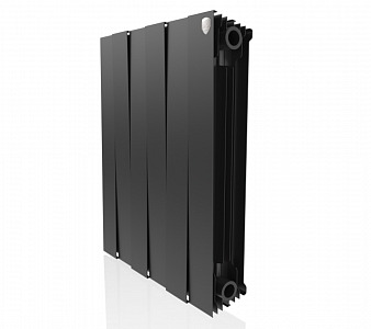 Радиатор биметаллический Royal Thermo PianoForte 500 Noir Sable (Чёрный) - 6 секций Радиатор биметаллический Royal Thermo PianoForte 500 Noir Sable (Чёрный) - 6 секций