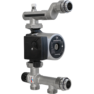 Насосно-смесительный узел STOUT - 1' (с термостатическим клапаном 20-55°C и насосом UPSO 25-65)