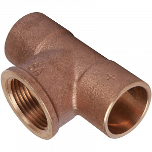 Тройник комбинированный с внутренней резьбой Sanha 4130g - 22 x 3/4'