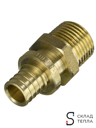 Переход на наружную резьбу TIM - 25 x 3/4" (комплект с гильзой, 4 шт). Вид 4.