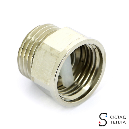 Клапан обратный для воздухоотводчиков ITAP - 1/2" (НР/ВР, цвет никелированный). Вид 3.