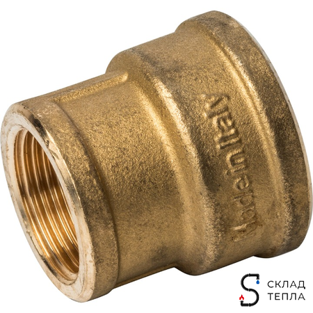 Муфта латунная резьбовая переходная STOUT - 1 1/4" x 1/2". Вид 3.