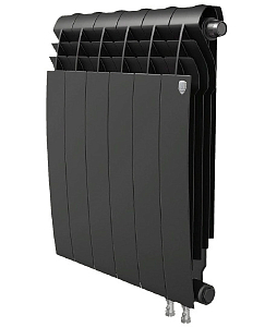 Радиатор биметаллический Royal Thermo BiLiner 500 V Noir Sable (Н) (Чёрный) - 6 секций Радиатор биметаллический Royal Thermo BiLiner 500 V Noir Sable (Н) (Чёрный) - 6 секций