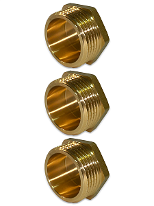 Заглушка латунная с наружной резьбой TIM - 1 1/4' (3шт.)