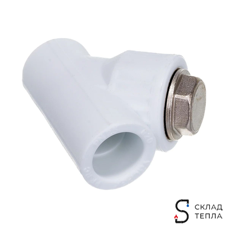 Фильтр грубой очистки VALFEX - 40 (для полипропиленовых труб под пайку, цвет белый). Вид 5.