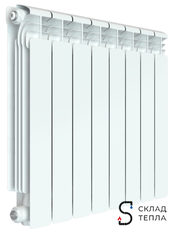 Радиатор алюминиевый Rifar Alum 500 - 8 секций. Вид 1.