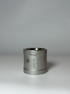 Муфта резьбовая Benarmo - 1/2' (нержавеющая сталь) (2шт)