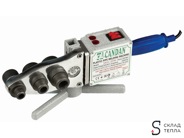 Паяльник для ППР труб CANDAN CM-03 SET (20-40мм, 1500 Вт). Вид 4.