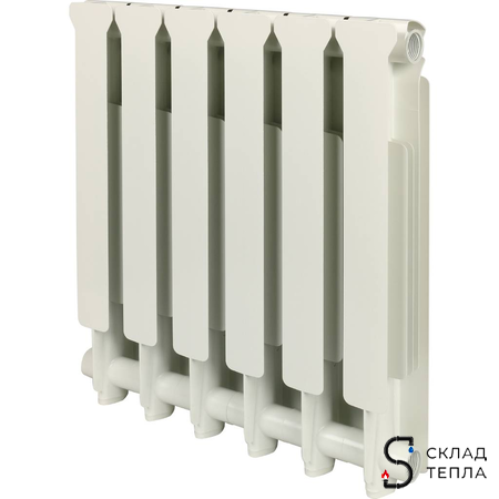 Радиатор алюминиевый STOUT Bravo 500 - 6 секций. Вид 3.