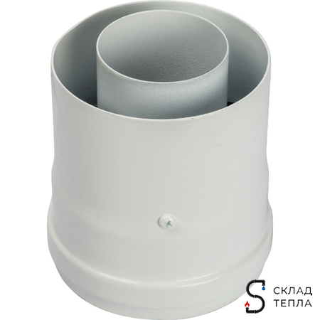 Адаптер для котла вертикальный для коаксиального дымохода STOUT D60/100 мм (для Vaillant, Protherm). Вид 3.