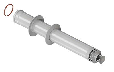 Труба с наконечником Rommer СТАНДАРТ 60/100 (770мм) рабочая 700мм
