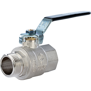 Кран шаровой полнопроходной STOUT - 1' (НР/ВР, PN40, Tmax 150°С, ручка-рычаг черная)