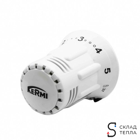 Термостатическая головка жидкостная Kermi (М30 х 1,5) с установкой нуля . Вид 3.