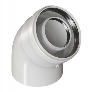 Отвод конденсационный Rommer 45гр. Ø60/100