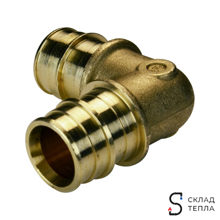 Отвод 90° РОС - 16 латунный (аналог Uponor и Usystems). Вид 1.