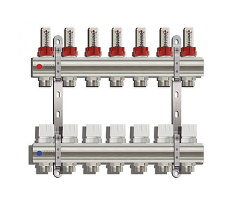 Коллекторные группы с расходомером (УПРОЩЕННЫЙ), 7 выходов