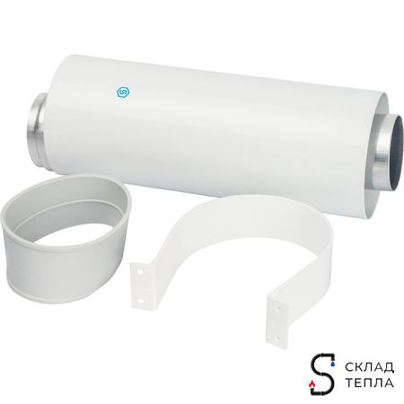 Труба для коаксиального дымохода STOUT D60/100 мм, длина 250 мм. Вид 1.