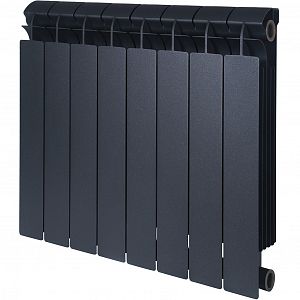 Радиатор биметаллический GLOBAL STYLE PLUS 500 - 8 секций (цвет черный) Радиатор биметаллический GLOBAL STYLE PLUS 500 - 8 секций (цвет черный)