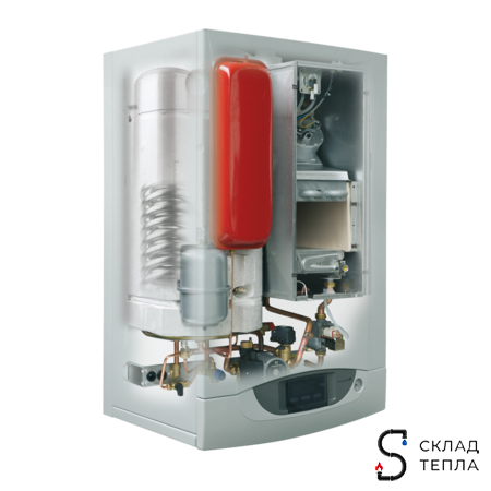 Котел газовый настенный BAXI NUVOLA-3 B40 240 i (24,4 кВт, двухконтурный, камера сгорания открытая). Вид 3.