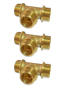 Тройник латунный резьбовой равнопроходный TIM (НР) - 1/2' (3шт.)