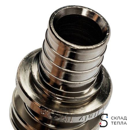 Подключение к радиатору Г-образное STOUT - 20 (для труб из сшитого полиэтилена, длина 250 мм). Вид 6.