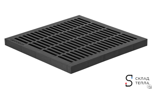 Решетка пластиковая для дождеприемника Gidrolica 200х200. Вид 1.