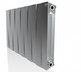 Радиатор биметаллический Royal Thermo PianoForte 500 Silver Satin (Серый) - 12 секций Радиатор биметаллический Royal Thermo PianoForte 500 Silver Satin (Серый) - 12 секций
