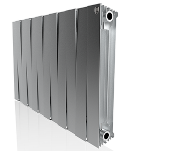 Радиатор биметаллический Royal Thermo PianoForte 500 Silver Satin (Серый) - 12 секций
