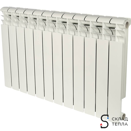 Радиатор алюминиевый ROMMER Profi 500 - 12 секций. Вид 1.