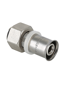 Пресс-муфта с накидной гайкой TIM - 16 x 1/2" конус (для металлопластиковых труб) Пресс-муфта с накидной гайкой TIM - 16 x 1/2' конус (для металлопластиковых труб)