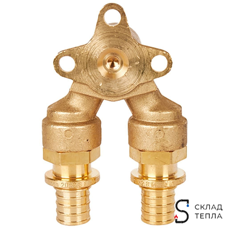 Водорозетка проходная STOUT - 16 x 1/2" (для труб из сшитого полиэтилена). Вид 6.