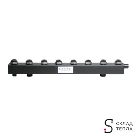 Коллектор котельной разводки Designsteel СТАНДАРТ - НР 1"1/2 на 2 контура НГ 1"1/2. Вид 1.