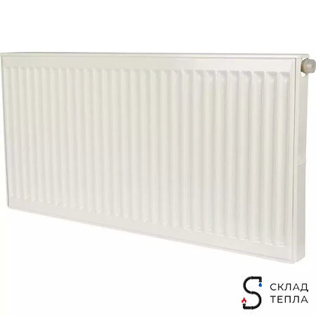 Радиатор стальной KERMI FTV 11 - высота 500 мм, длина 2000 мм с нижним подключением. Вид 1.