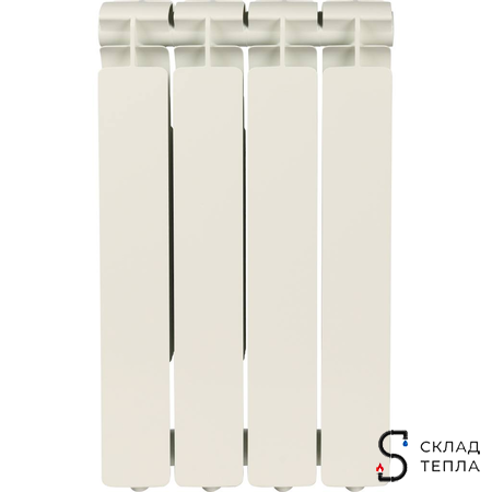 Радиатор алюминиевый STOUT Bravo 500 - 4 секции. Вид 2.