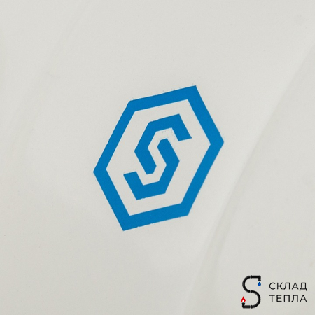 Отвод 90° для коаксиального дымохода STOUT D60/100 мм (для конденсационного котла Baxi,Viessmann). Вид 6.