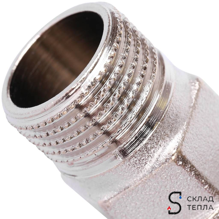 Кран шаровой полнопроходной угловой STOUT - 1/2" x 3/4" (НР/НР, ручка-флажок, для стиральных машин). Вид 7.