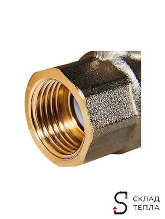 Кран шаровой полнопроходной STOUT - 1/2" (ВР/НГ, PN40, Tmax 150°С, ручка-бабочка черная). Вид 3.