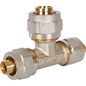 Тройник переходной STOUT - 16 x 20 x 16 (винтовой, для металлопластиковых труб)