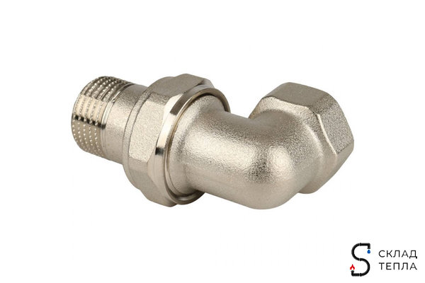 Сгон угловой ITAP 162 - 1/2" (никелированный, с уплотнительным кольцом). Вид 8.