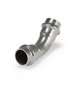 Отвод двухраструбный 45° Zeissler 15 из нержавеющей стали