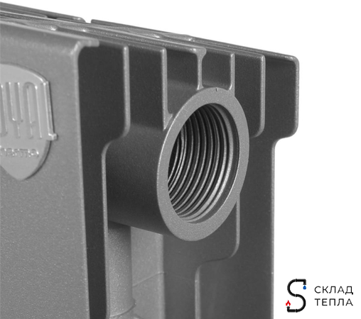 Радиатор биметаллический Royal Thermo PianoForte 500 Silver Satin (Серый) - 16 секций. Вид 2.