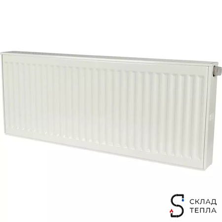 Радиатор стальной KERMI FTV 22 - высота 400 мм, длина 1600 мм с нижним подключением. Вид 1.