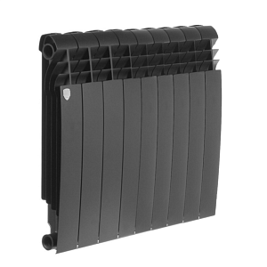 Радиатор биметаллический Royal Thermo BiLiner 500 Noir Sable (Чёрный) - 9 секций