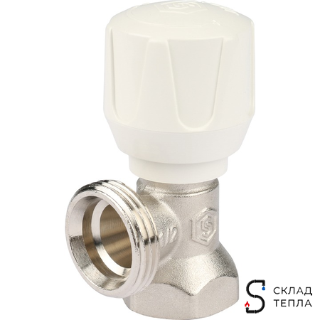 Клапан ручной терморегулирующий угловой STOUT - 1/2". Вид 6.